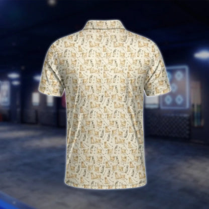 Golden Retriever Vintage Golf Polo Shirt, Golden Retriever Golf Shirt Dog Lover GOF0043