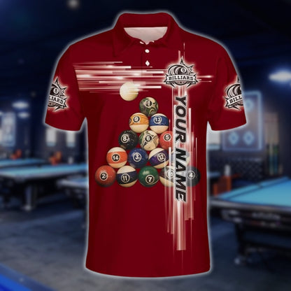 Custom Green Billiard Team Polo Shirt Mens, Custom Pool Billiard Shirts BLD0079