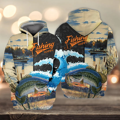 Bass Fishing 3D Full Print Shirts FISH0062