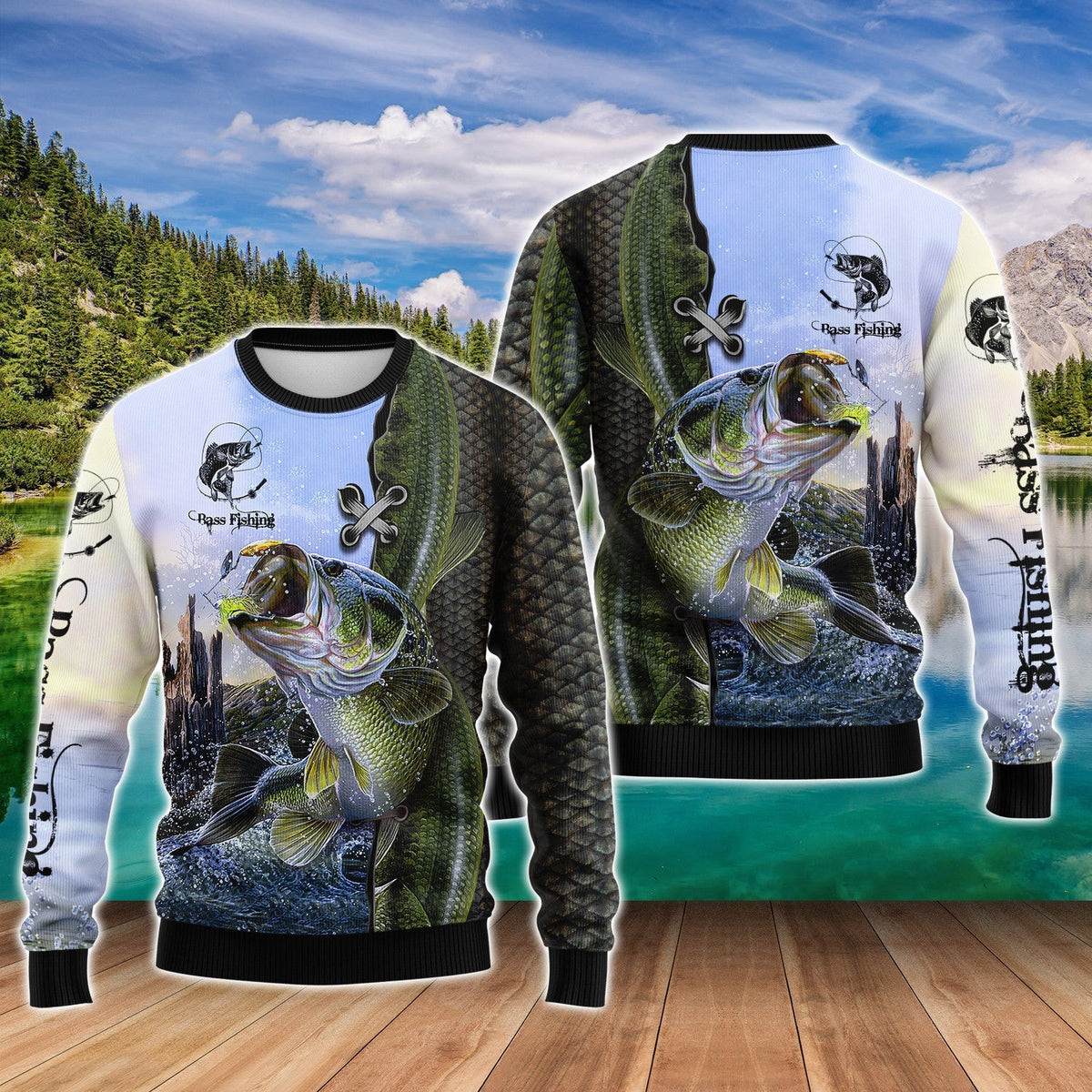 Bass Fishing 3D Full Print Shirts, Unique Design for Anglers, Perfect Gift for Bass Fishing Enthusiasts! FISH0001
