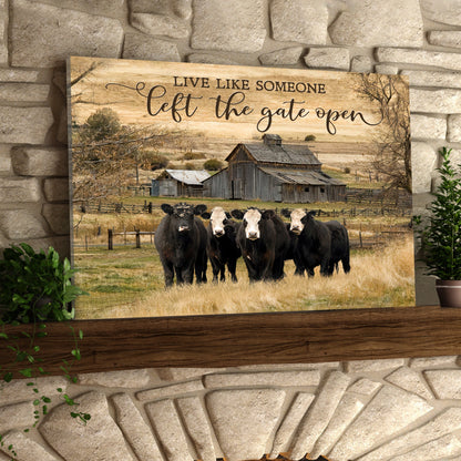 Cows Live Like Someone Left The Great Open Horizontal Canvas ORN0146