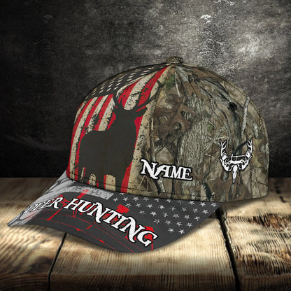 American - Deer Hunting - Personalized Name Cap - Loop- T2k-163 HNT0200