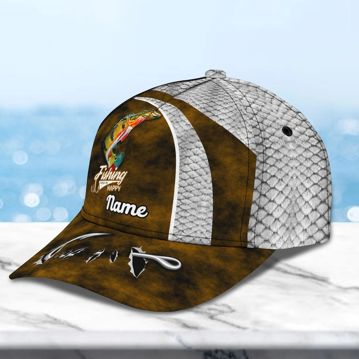 Peacock Bass Fishing 06 - Personalize Name Cap - 163 FISH0038