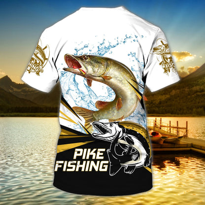 Pike Fishing - Personalized Name 3D Tshirt 37 - Nvc97 FISH0292