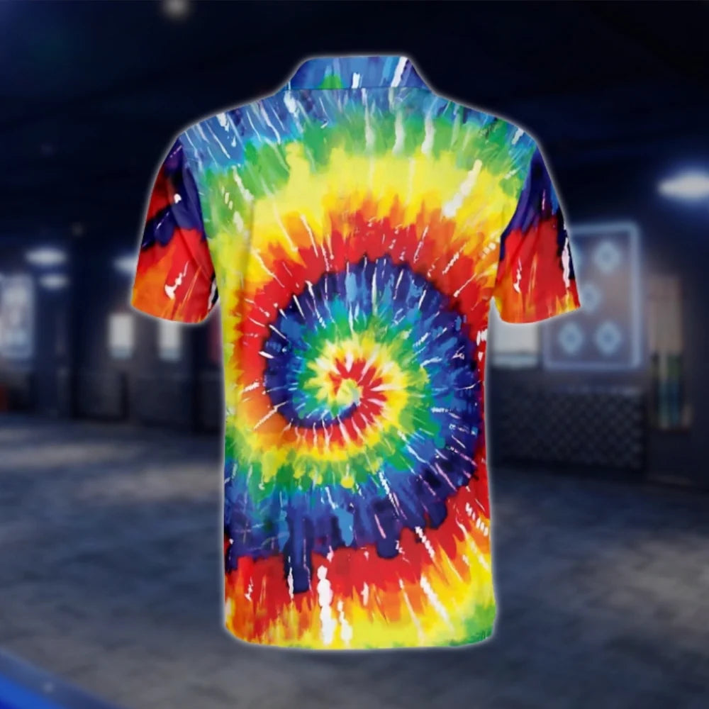Tie Dye Golf Polo Shirts For Men, Tie Dye Golf Shirt GOF0190