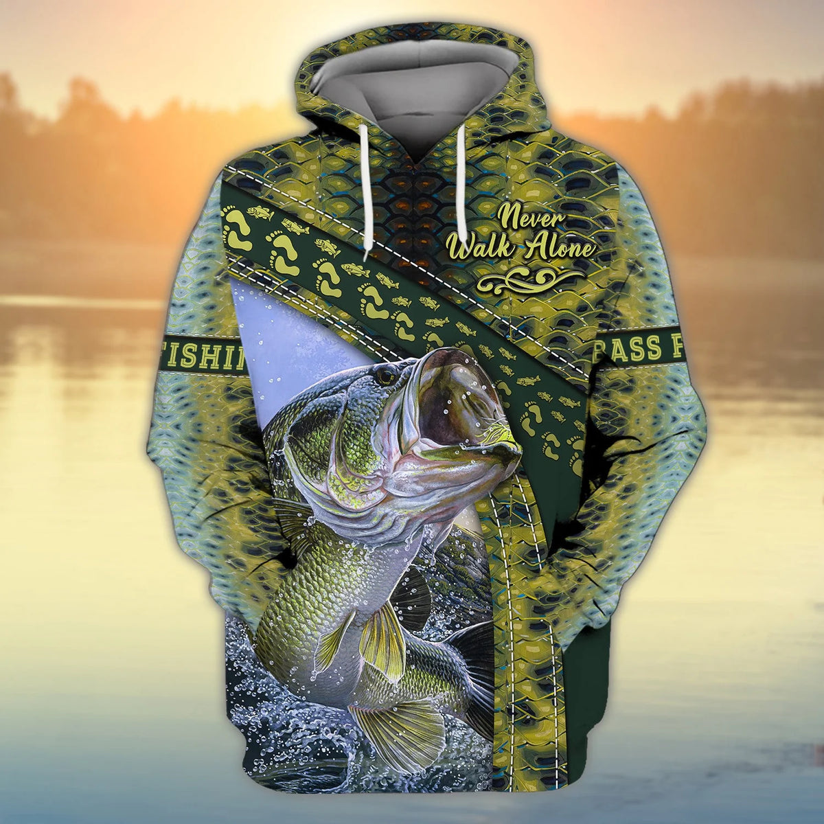 Bass Fishing Never Walk Alone 3D Full Print FISH0024