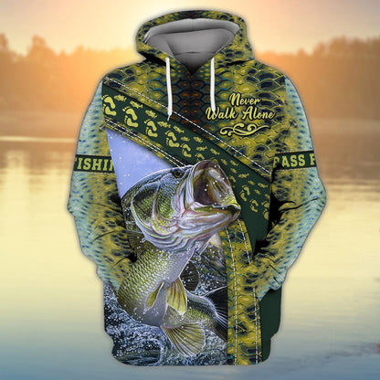Bass Fishing Never Walk Alone 3D Full Print FISH0024