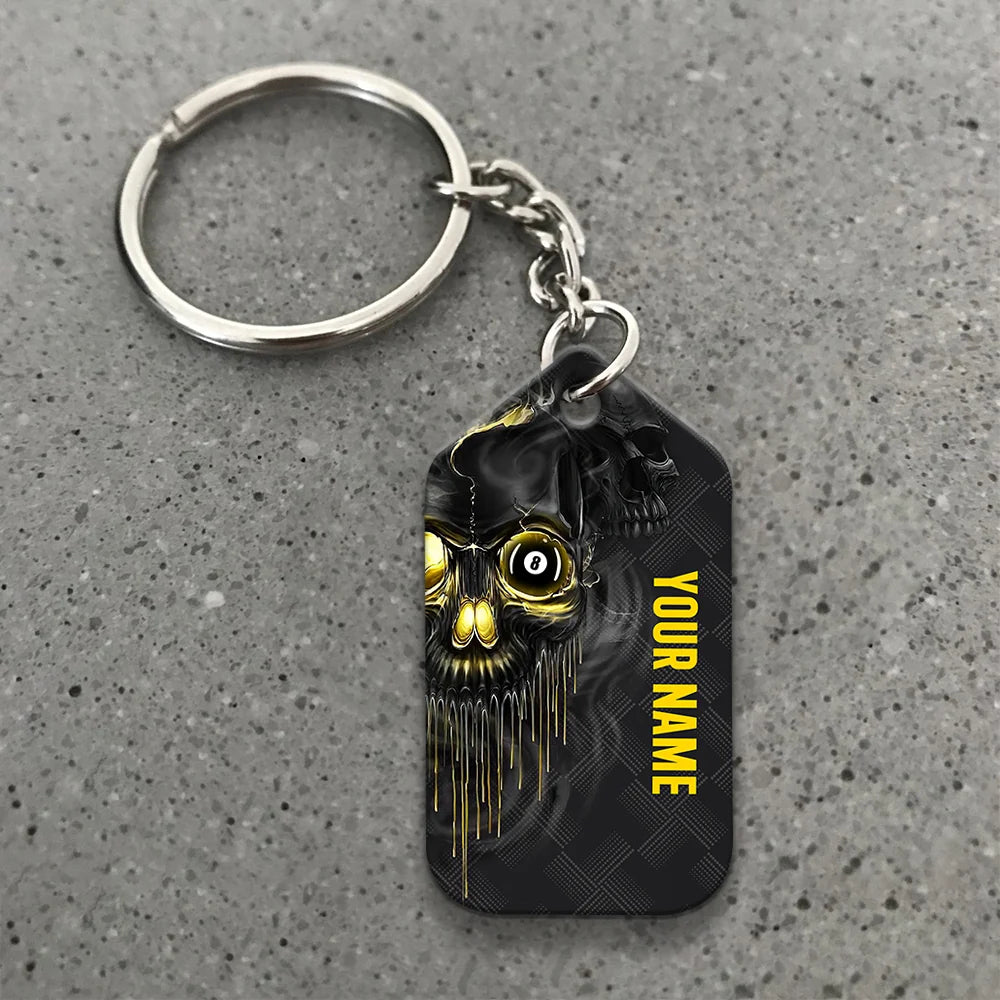 Pool Shut Up And Shoot Personalized Name 3D Keychain Gift For Billiard Players ORN0203