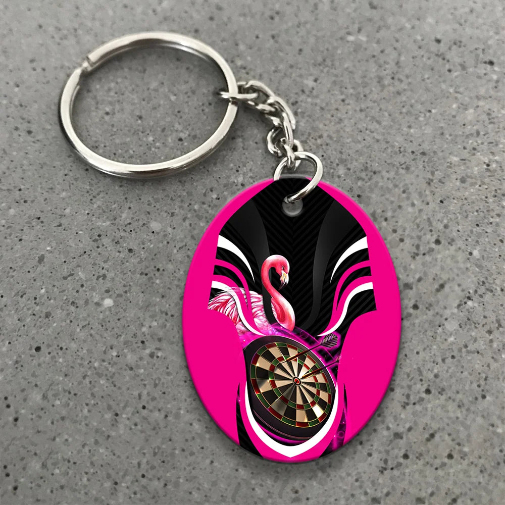 Flamingo Darts Keychain For Darts Team Player ORN0184