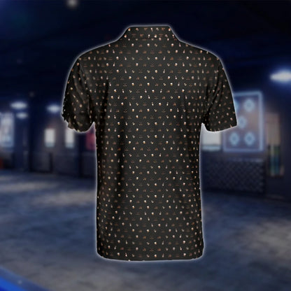 Whiskey Black Golf Polo Shirts For Men, Whiskey Golf Shirts GOF0249