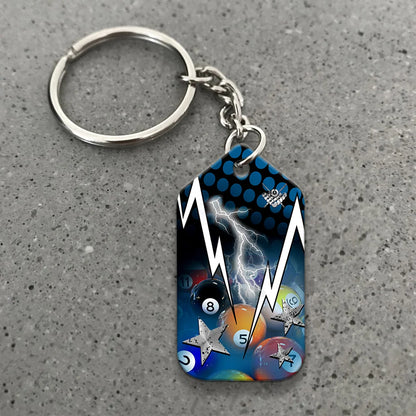 I Know I Play Like An Old Man Try To Keep Up Personalized Name Keychain For Billiard Player ORN0202