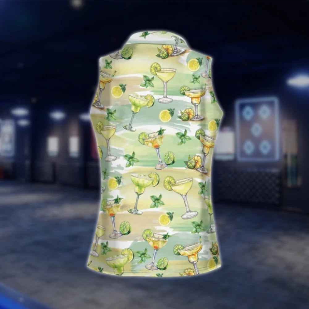 Women's Margarita Cocktail Golf Sleeveless Shirts, Ladies Margarita Golf Shirts GOF0012