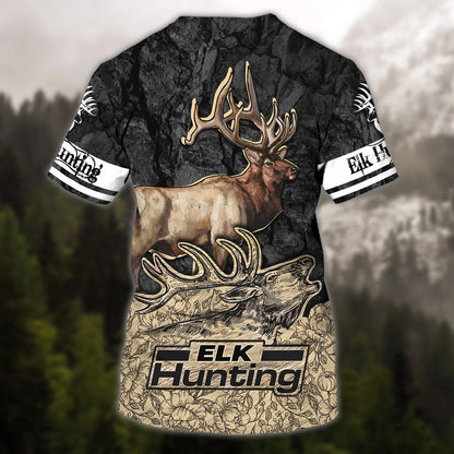 ELK Hunting 068 - Personalized Name 3D Tshirt - DAT93 HNT0300