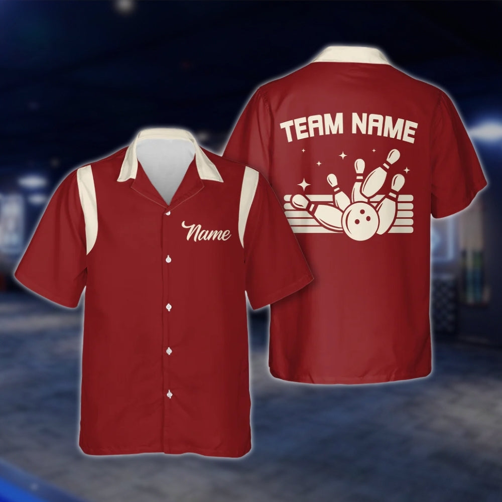 Blue Vintage Custom Bowling Hawaiian Shirts For Men And Women, Custom Team Vintage Bowling Shirts BE0055 BOW0359