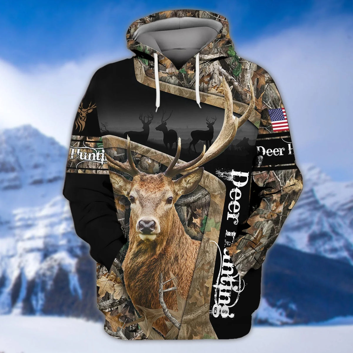 Deer Hunting America Flag 3D Shirts For Men and Women HNT0120