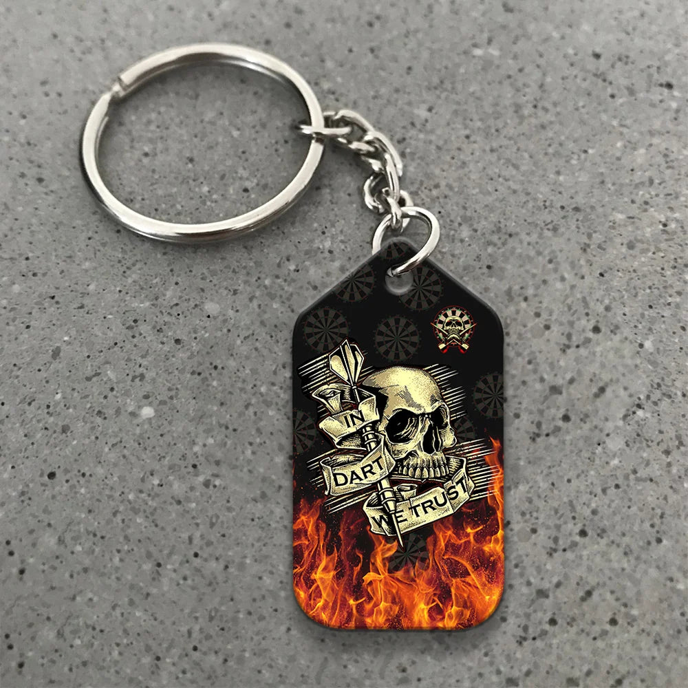 In Dart We Trust Keychain For Darts Player ORN0204