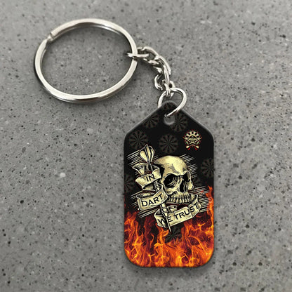 In Dart We Trust Keychain For Darts Player ORN0204