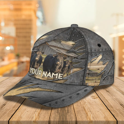 Farm Cow - Personalized Name Cap - Boom ORN0209