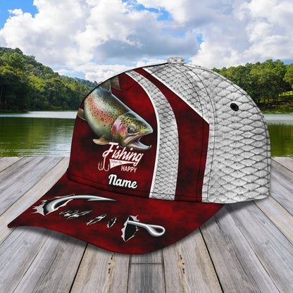 Steelhead  Fishing- Personalize Name Cap  - Loop - Ntp-245 FISH0280