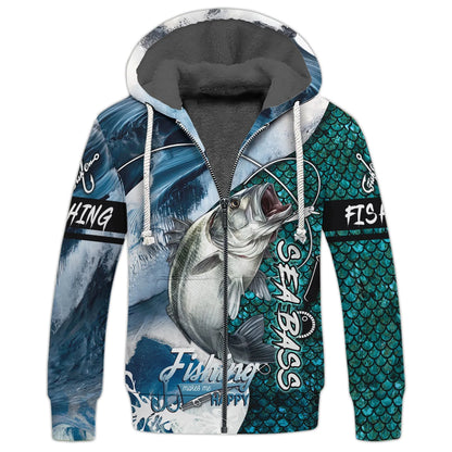 Fishing Shirt 3D Full Print Bass Fishing Hoodie Tshirt FISH0074