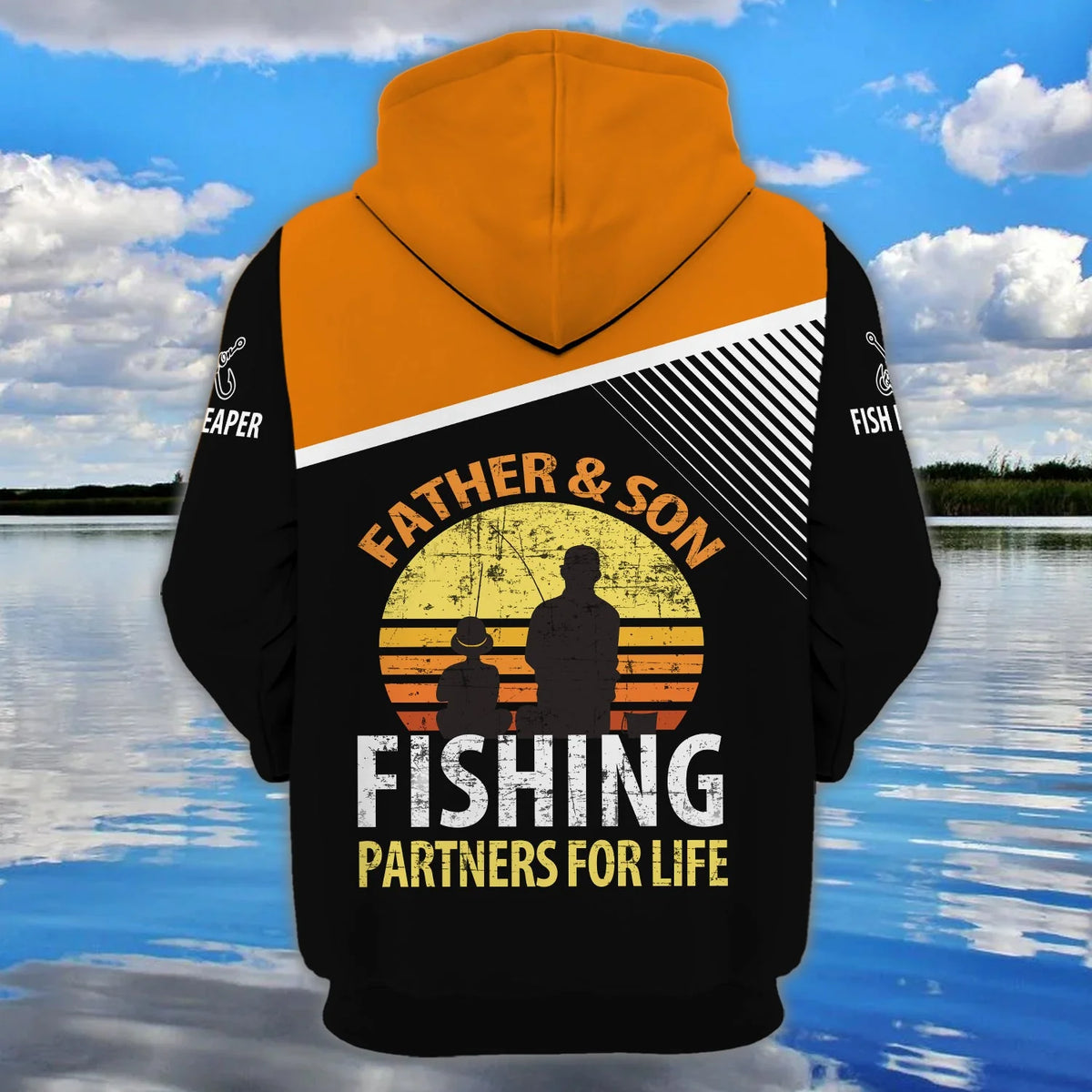 Father And Son Fishing - Personalized Name 3D Hoodie - Dah 58 FISH0238