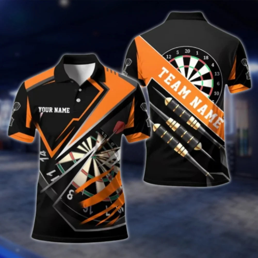 Custom Mens Red Darts Team Polo Shirt, Custom Darts Shirt For Team DAT0401