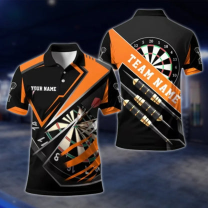 Custom Mens Red Darts Team Polo Shirt, Custom Darts Shirt For Team DAT0401