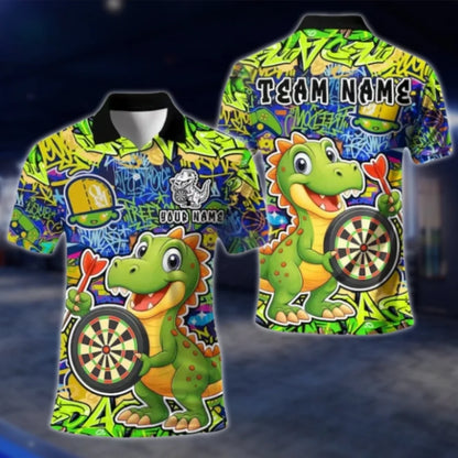 Custom Crocodile Graffiti Dart Polo Shirt For Men, Custom Crocodile Dart Team Shirts DAT0388