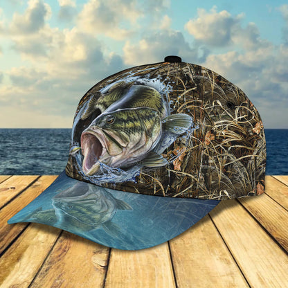 Bass Fishing 2 - Personalized Name Cap FISH0221