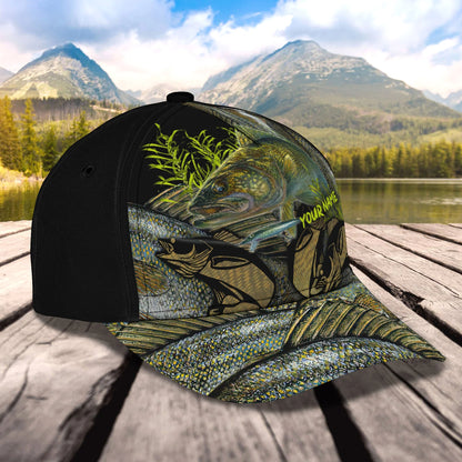 Walleye Fishing - Personalized Name Cap 25 - Lta98 FISH0270