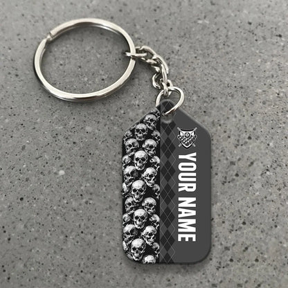 Billiard I Beat People With A Stick Personalized Name Keychain For Billiard Players ORN0245