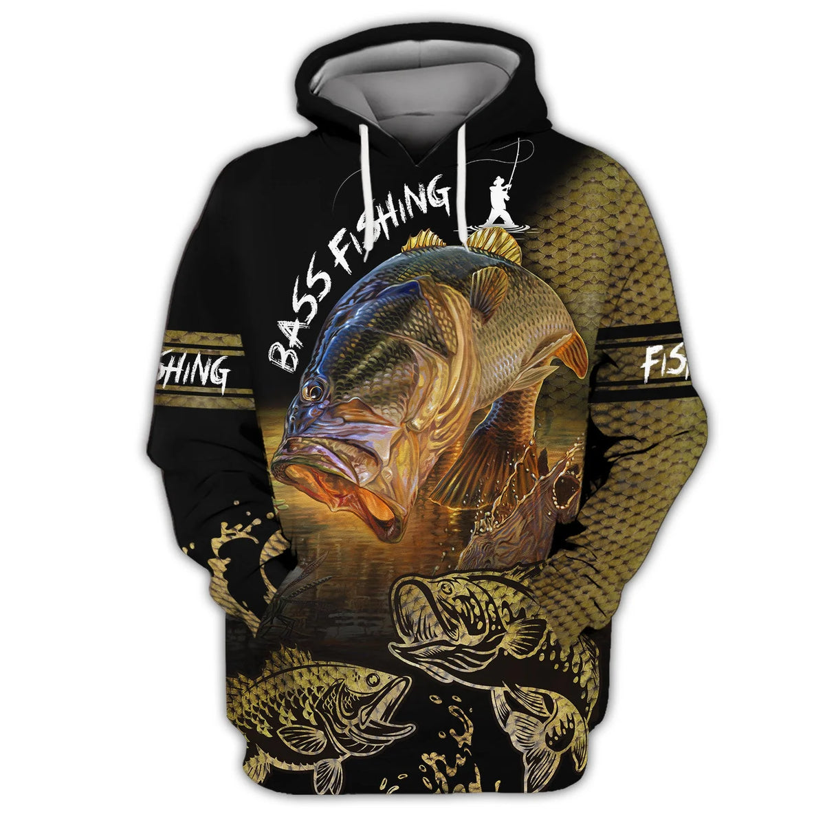 Bass Fishing On Skin 3d Print Fishing Shirt For Men And Women Hoodie Tshirt FISH0077