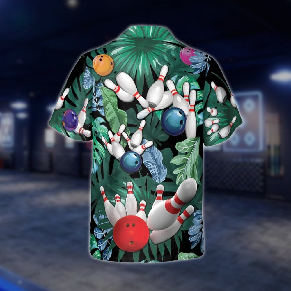 Tropical Custom Name Hawaiian Bowling Shirt For Men And Women, Custom Tropical Bowling Shirts BZ0201 BOW0295