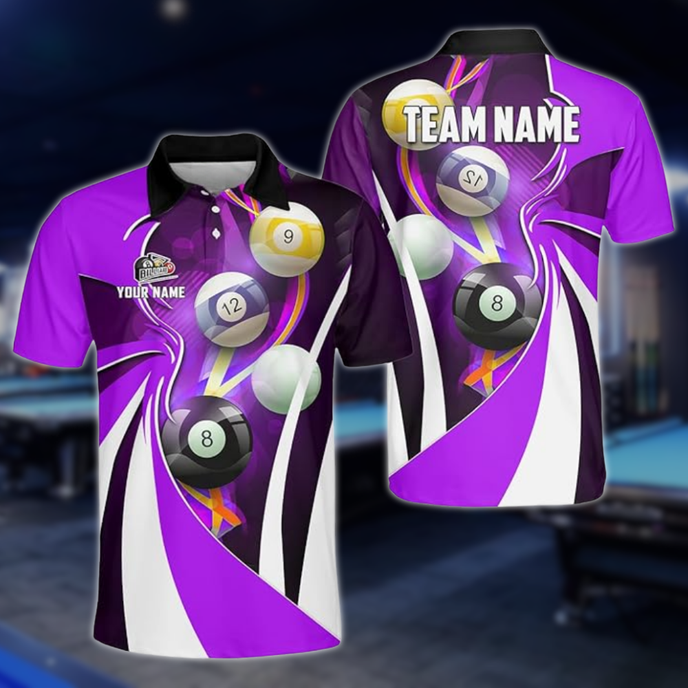 Custom Team Green Billiard Polo Shirt Mens, Custom Pool Billiard Shirts BLD0254