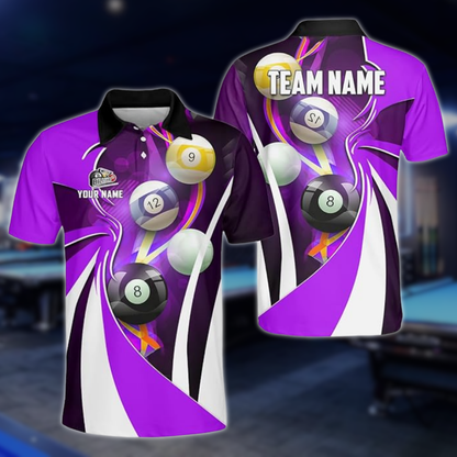 Custom Team Green Billiard Polo Shirt Mens, Custom Pool Billiard Shirts BLD0254