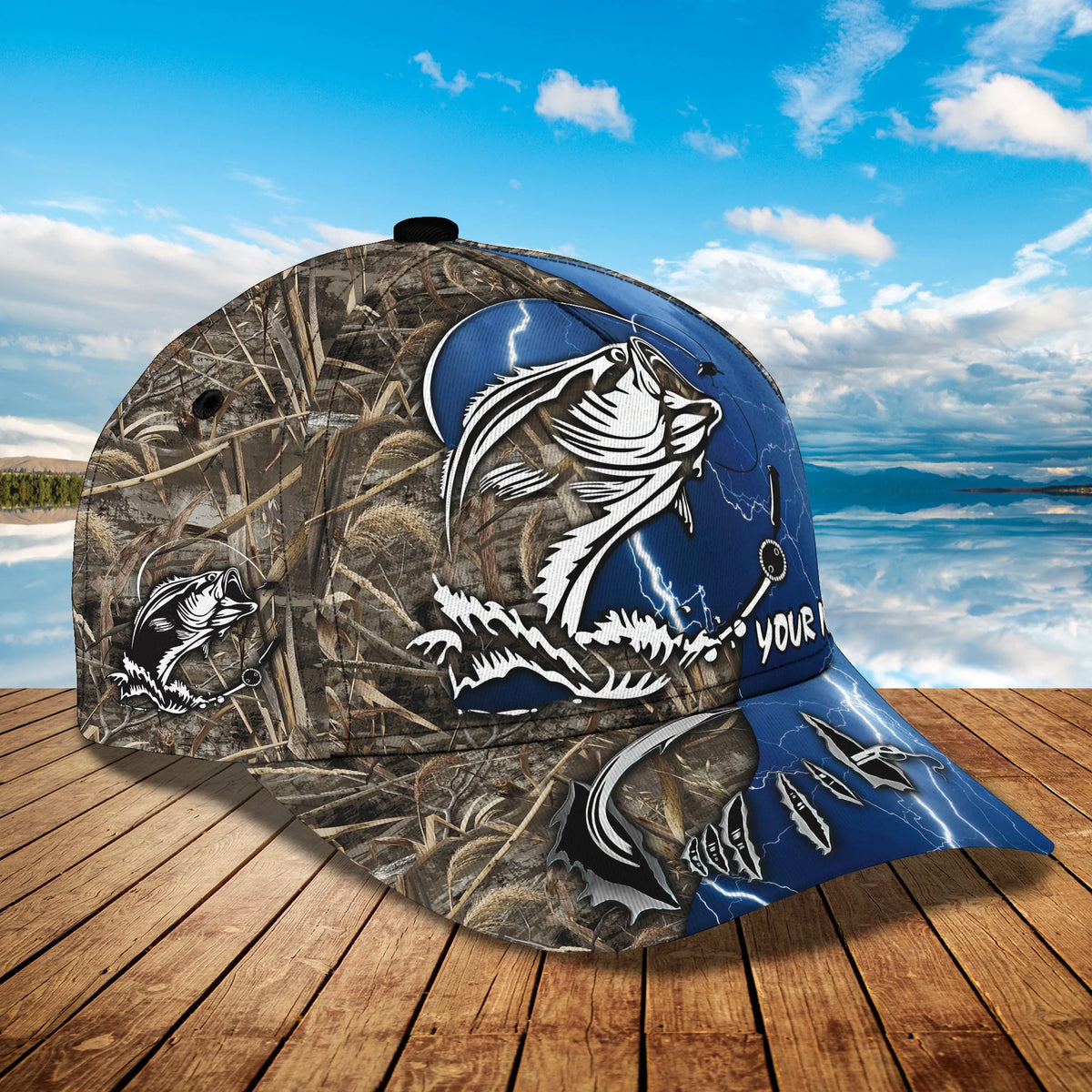 Fishing 01- Personalize Name Cap  - CV98 FISH0278