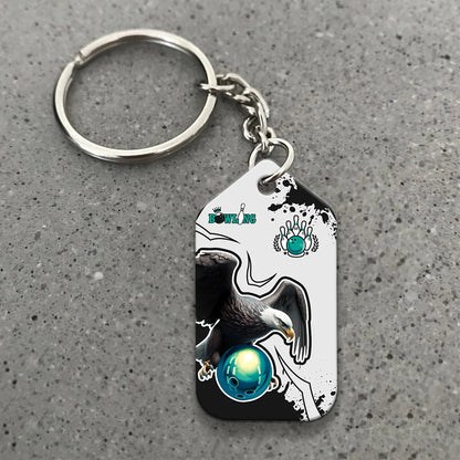 American Eagle Bowling Team Personalized Name 3D Keychain ORN0226