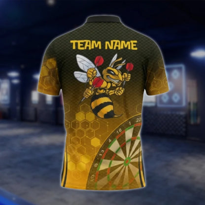 Bee Custom Mens Dart Polo Shirt, Custom Bee Darts Team Shirts DAT0327