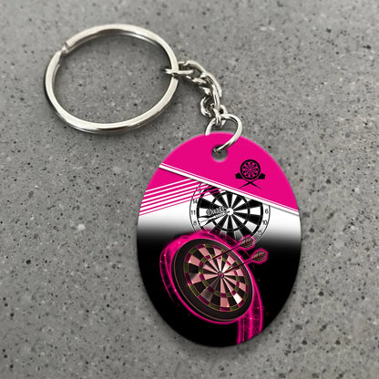The Coolest Girls Throw Darts Keychain For Dart Team Player ORN0194