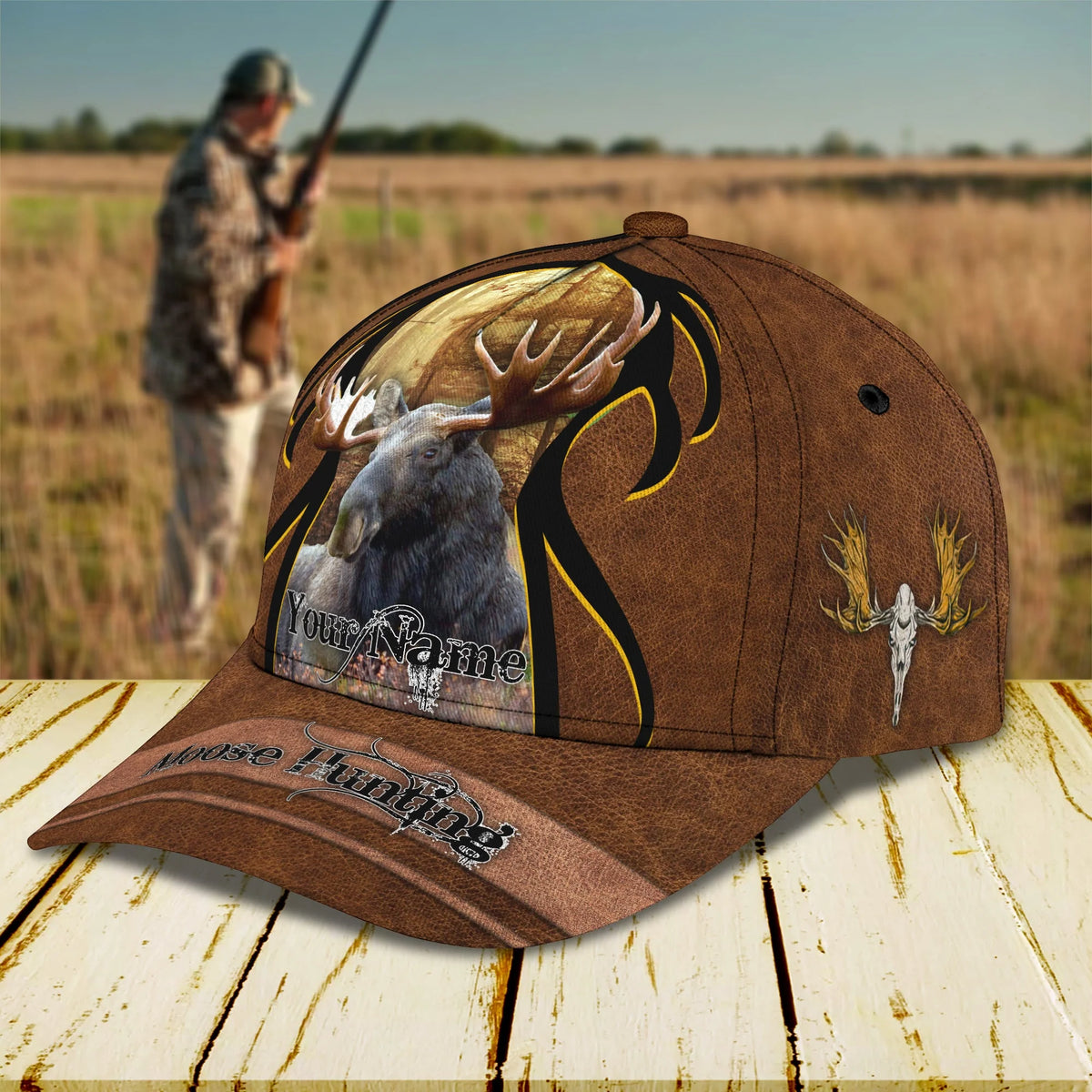 Moose Hunting - Personalized Name Cap HNT0290