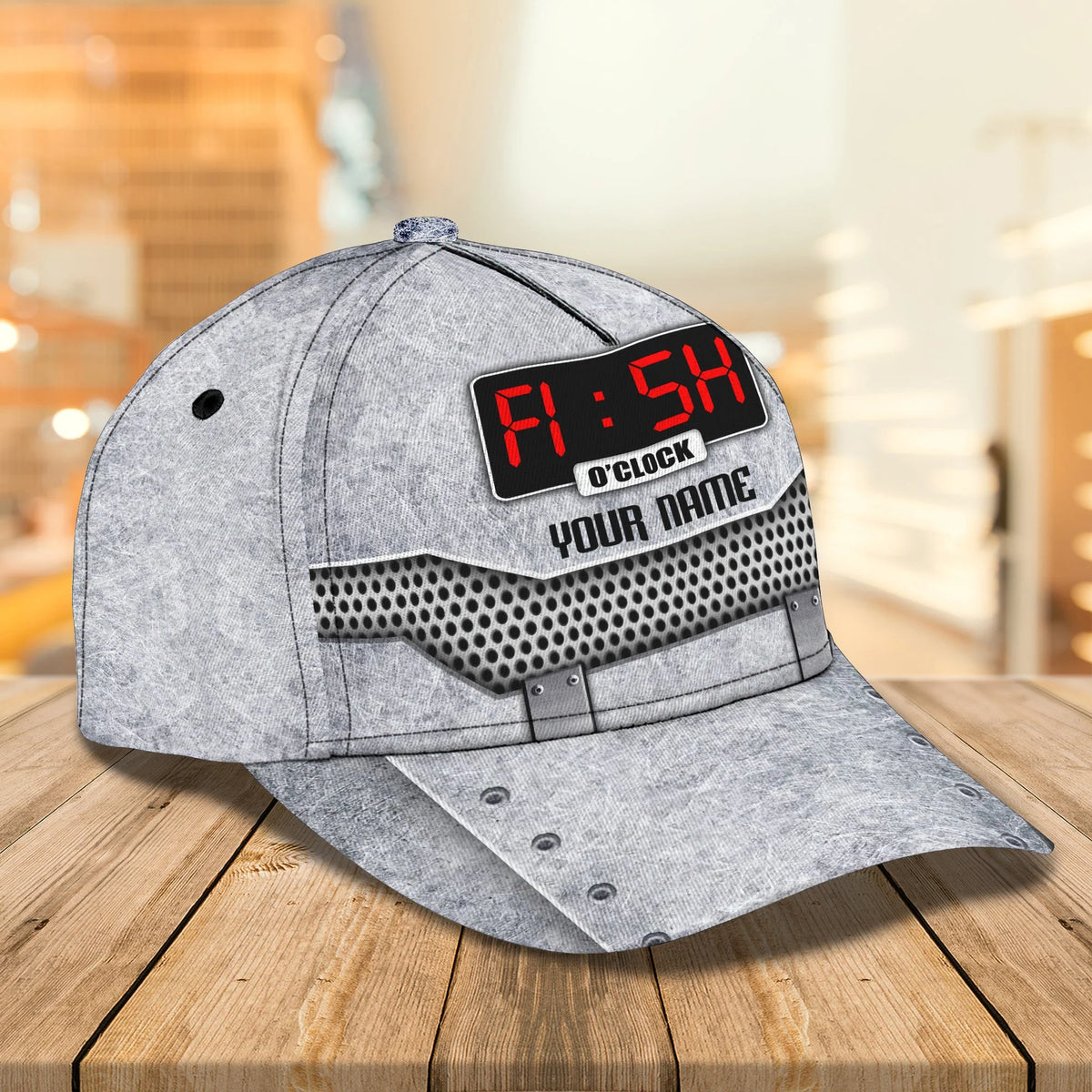 Fishing Clock - Personalized Name Cap - Boom - Hkm FISH0140