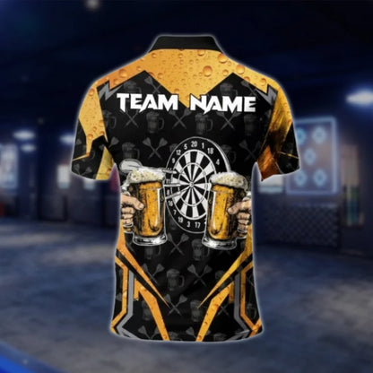 Custom Beer Darts Mens Polo Shirt, Custom Beer Dart Team Shirts DAT0381