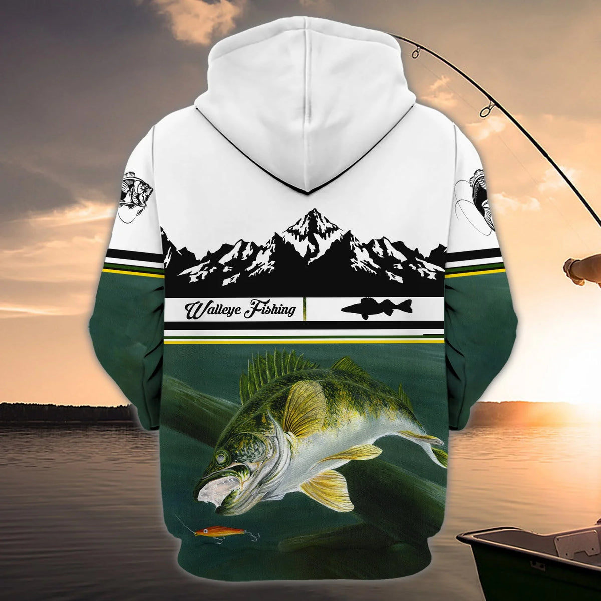 Walleye Fishing - Personalized Name 3D Hoodie - Dah 36 FISH0217