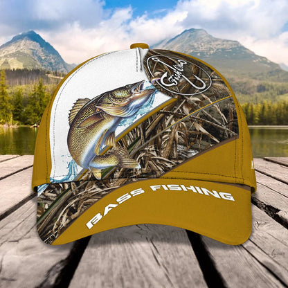 Bass Fishing 6 - Personalized Name Cap FISH0041