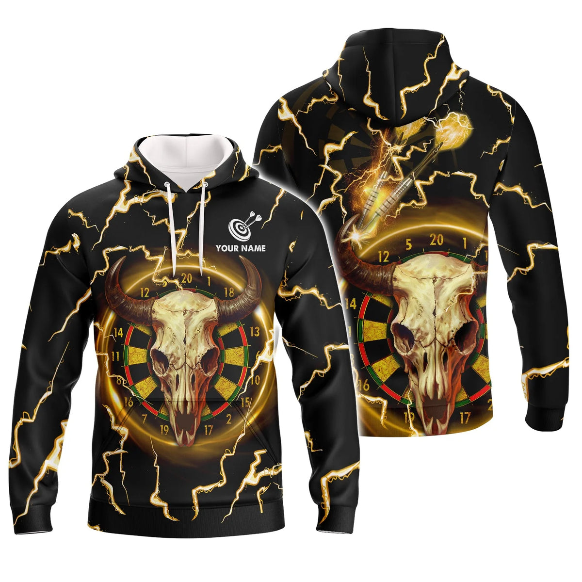 Personalized Name Bull And Darts 3D Printed Shirts ORN0252
