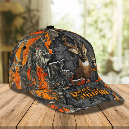 Orange Deer Hunting Camo Classic Cap - Hdmt ORN0102