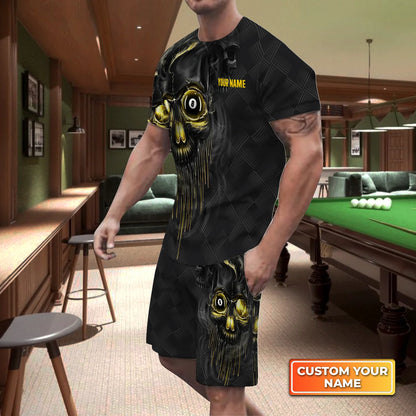 Pool Shut Up And Shoot Custom Name 3D Short Sleeve T-Shirt Men's Board Shorts ORN0274