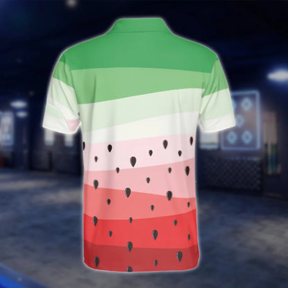 Men's Watermelon Golf Polo Shirts, Watermelon Lover Golf Shirts GOF0227
