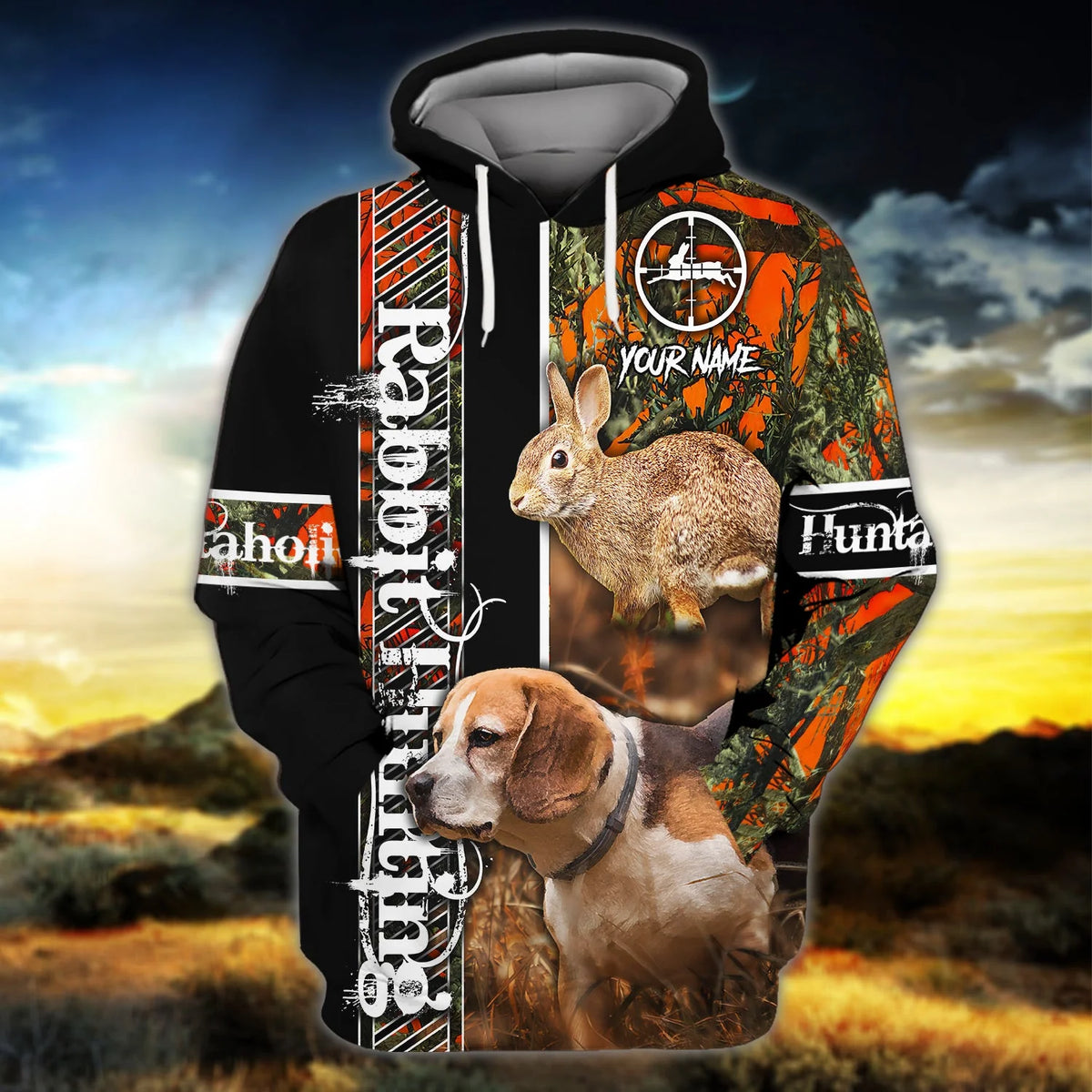 Rabbit Hunting - Beagle - Personalized Name 3D Hoodie 29 - Nvc97 HNT0225