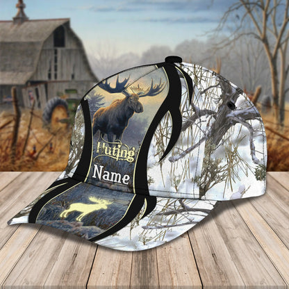 Moose hunting - Personalized Name Cap - Loop - Lnp-cap-1 HNT0197